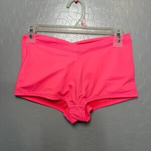 Fabletics Pink Punch Neon Swim Shorts Booty Short Cut Board Bottoms Small S